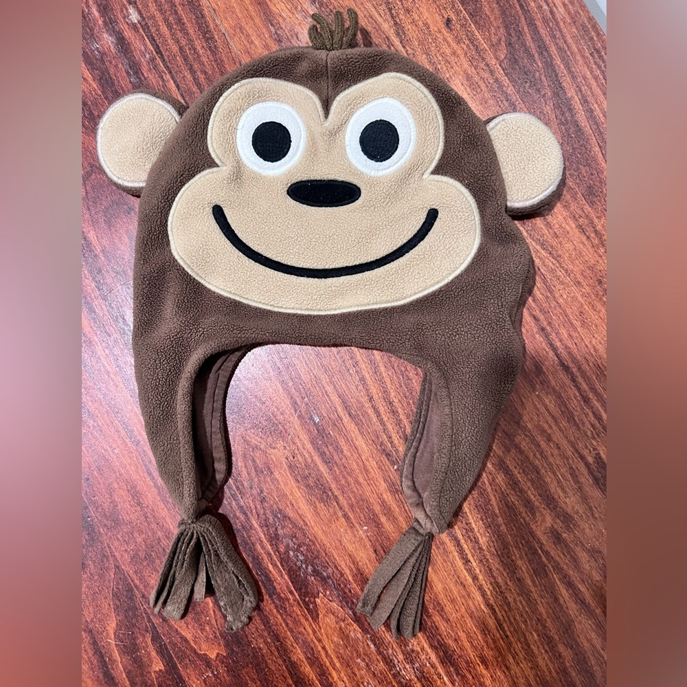 The Children’s Place Monkey Winter Hat - Brown/Tan - 3T-4T